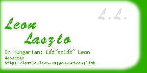 leon laszlo business card